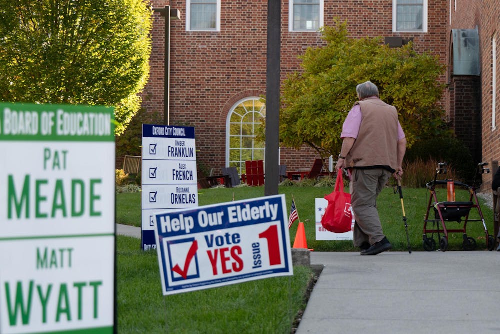 The Marcum hotel and conference center was another polling location used by Oxford residents.