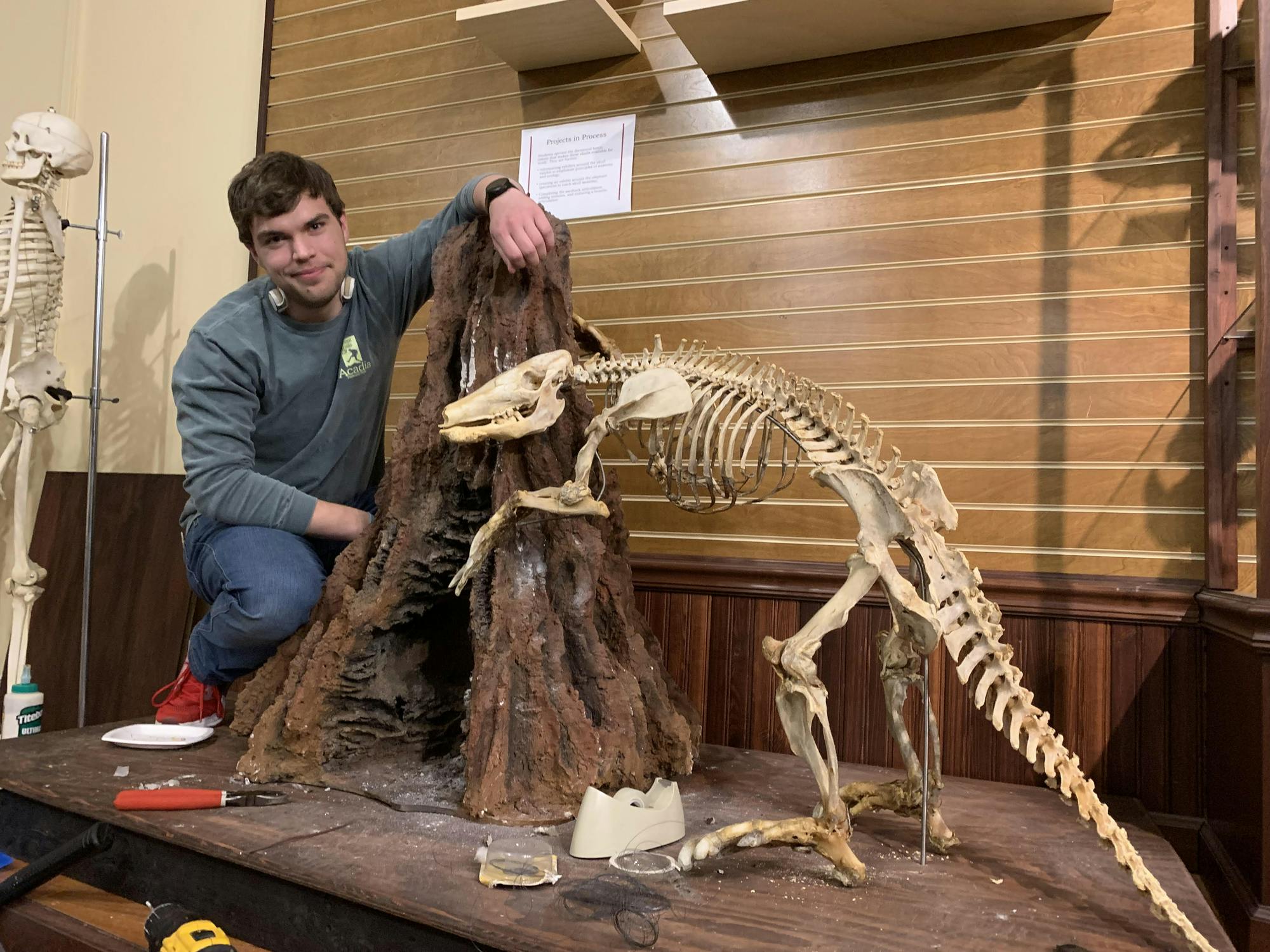 Aiden Schmeling works at the Hueston Woods outpost of the Avian Research and Education Institute and researches on the side.