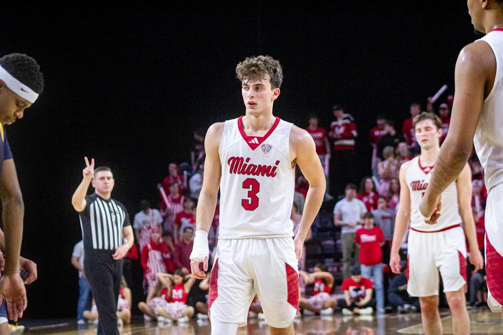 Luke Skaljac stands ready for a free throw in game against Toledo.