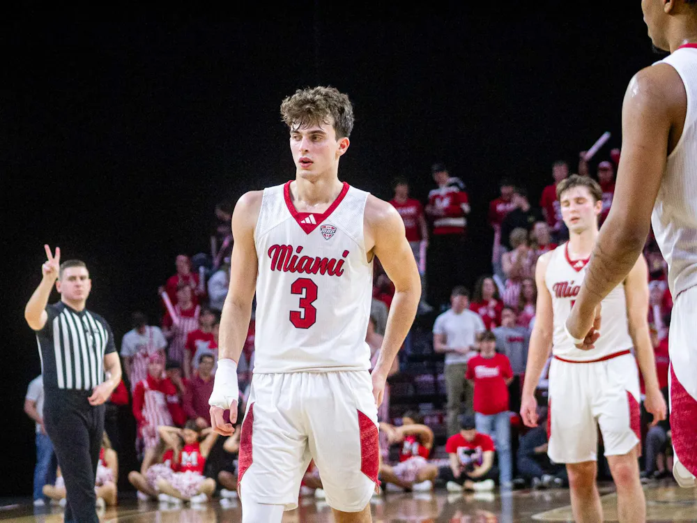 Luke Skaljac stands ready for a free throw in game against Toledo.