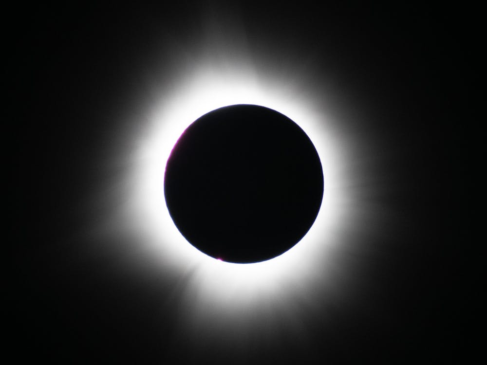 The eclipse reached totality in Oxford at 3:08 p.m. on Monday.