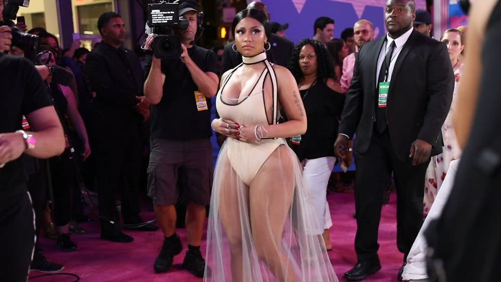 <p>Nicki Minaj, seen here in 2018, won big at the 2022 VMAs Sunday night, taking home the Video Vanguard Award.</p>