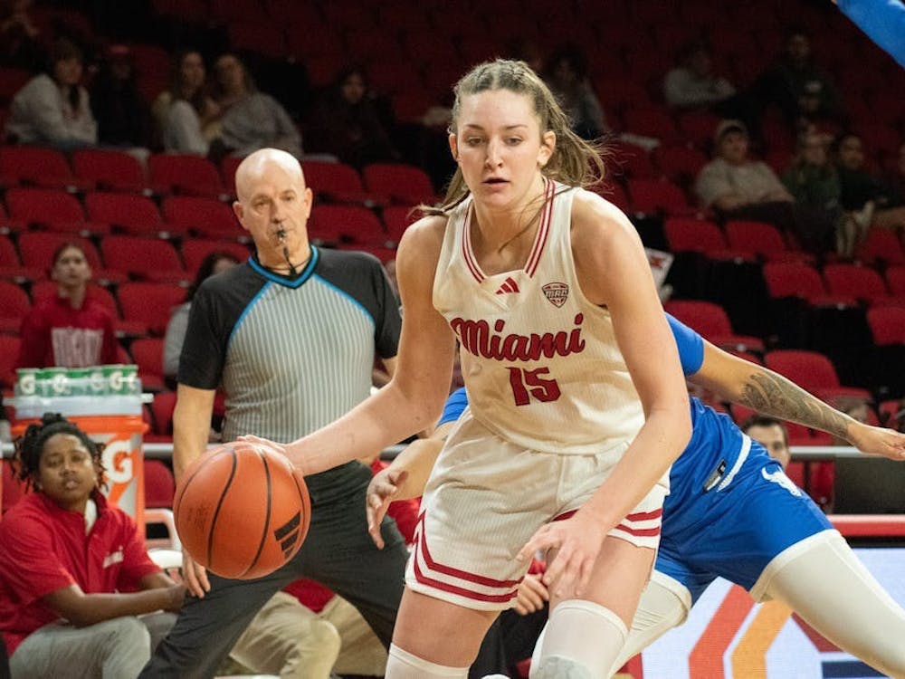 Sophomore Amber Tretter returns for her second year at Miami after a successful first outing in 2023-24, where she scored 300 points on the season.