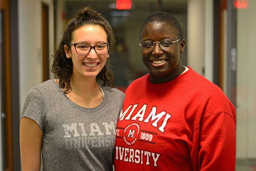 <p>Kamara (pictured right) became the first female black student body president at Miami this spring, how has she adjusted to the pandemic?</p>