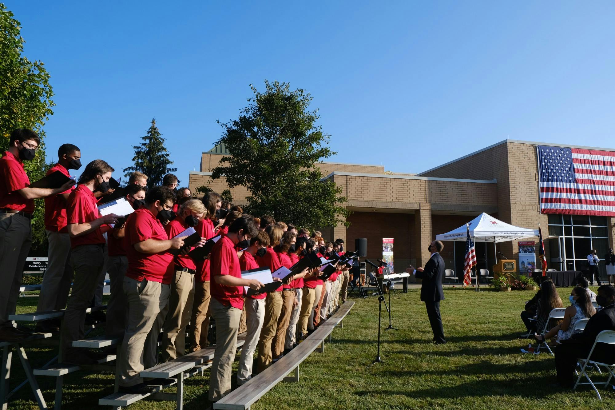 Seventy immigrants took the Oath of Allegiance to become U.S. citizens outside of Harry T. Wilks Center on Sept. 17.