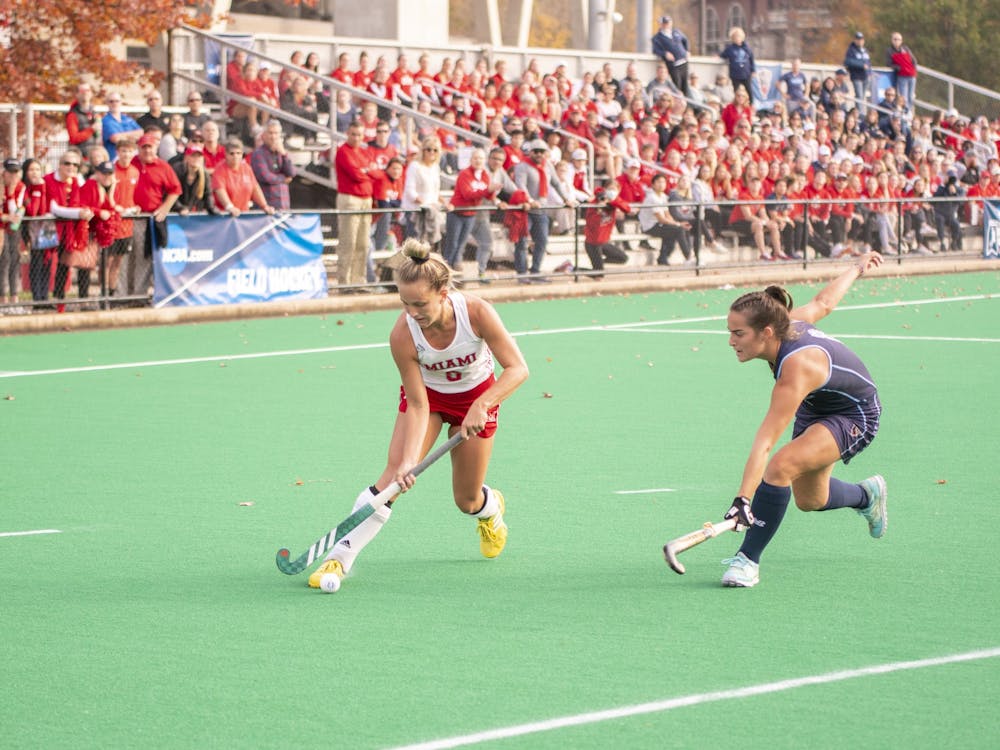 Miami Field Hockey Complex had a full house to watch Miami's NCAA Tournament matchup vs. Maine.