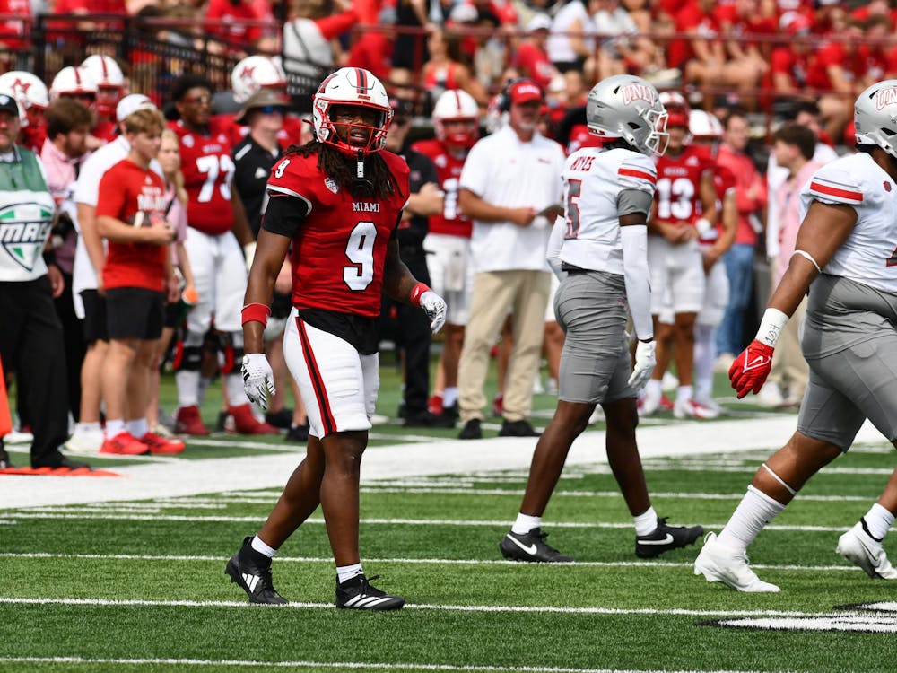 Sixth-year running back Kenny Tracy watches the scoreboard at Yager Stadium during the second quarter against UNLV on Sept. 20