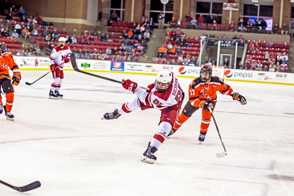 Karch Bachman, a senior, was robbed of his last few playoff games as a college hockey player by the NCAA&#x27;s coronavirus-induced cancellations.
