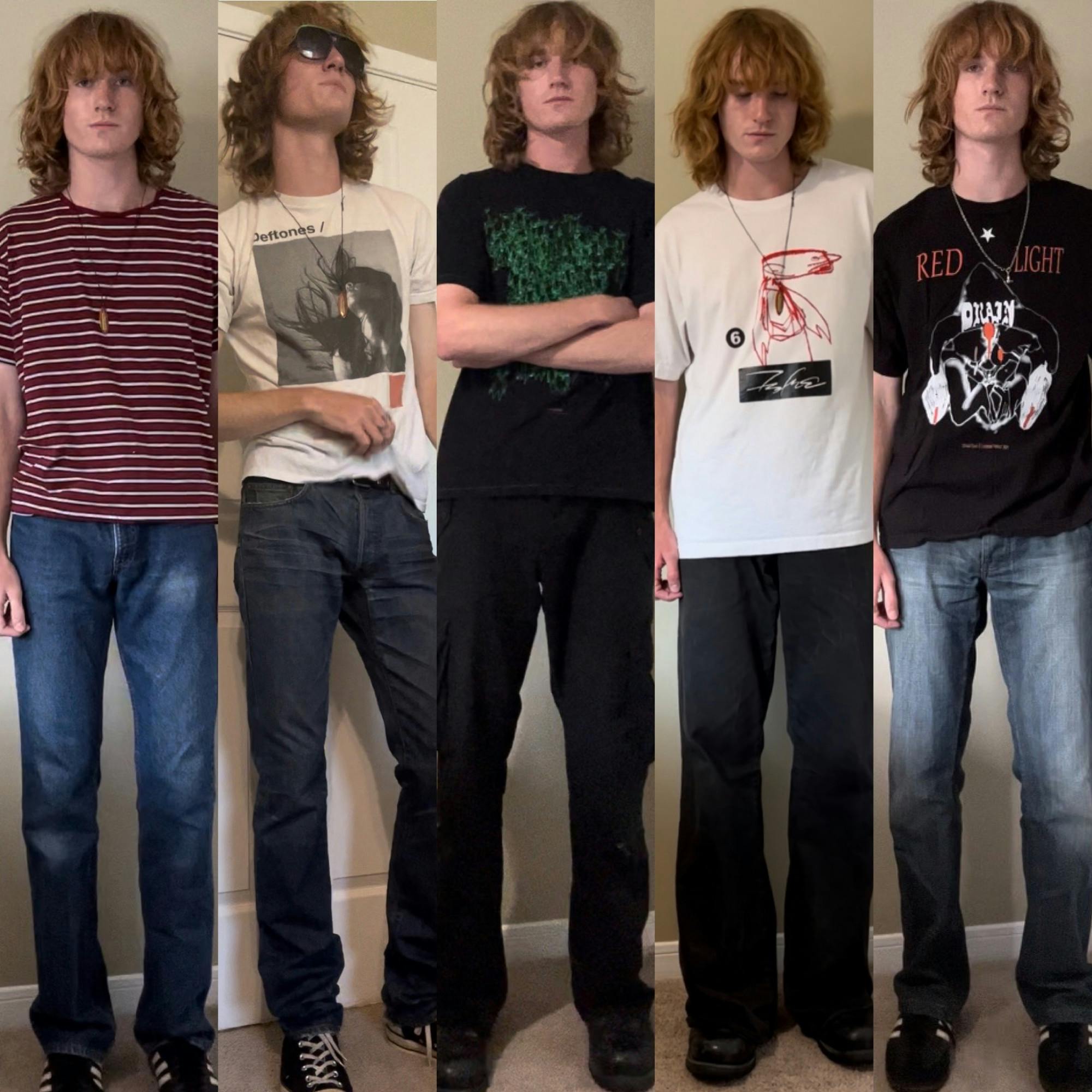 Sampson lays out his different outfits for each day of the week, style based on his mood.