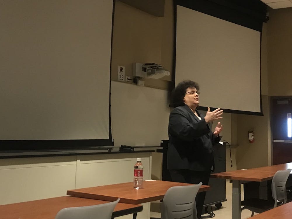 Jeanette Altarriba, dean of CAS at SUNY Albany, participated in an open forum as part of Miami University's search for a new provost.