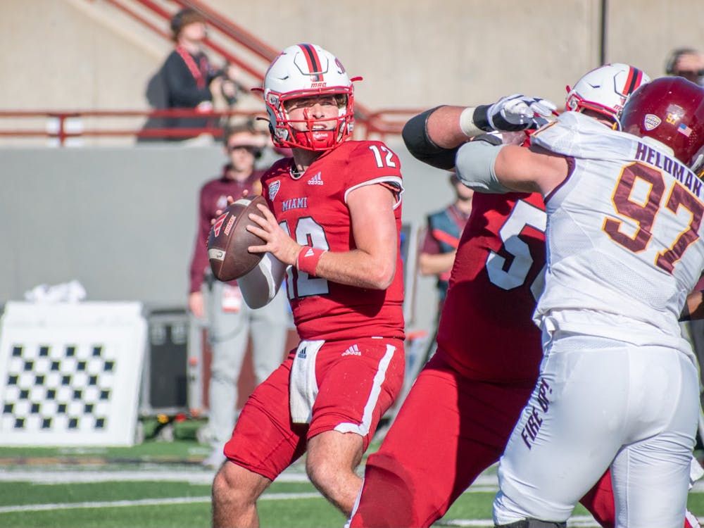 Henry Hesson in the pocket after Brett Gabbert exited the second quarter with an injury