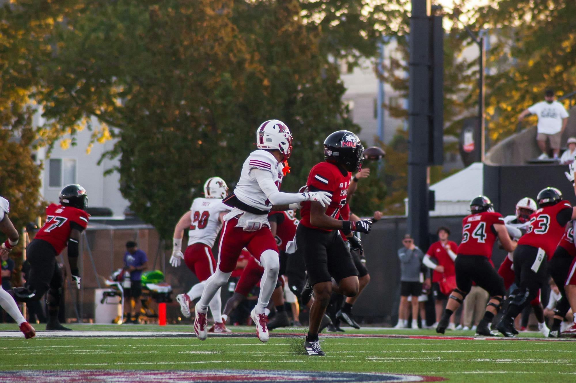 Miami defense holds off NIU Huskies in the fourth quarter. 