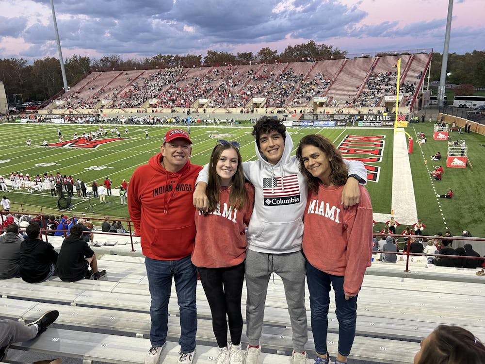 Elisa Rosenthal and her family at a Miami University football game. Photo provided by Elisa Rosenthal.