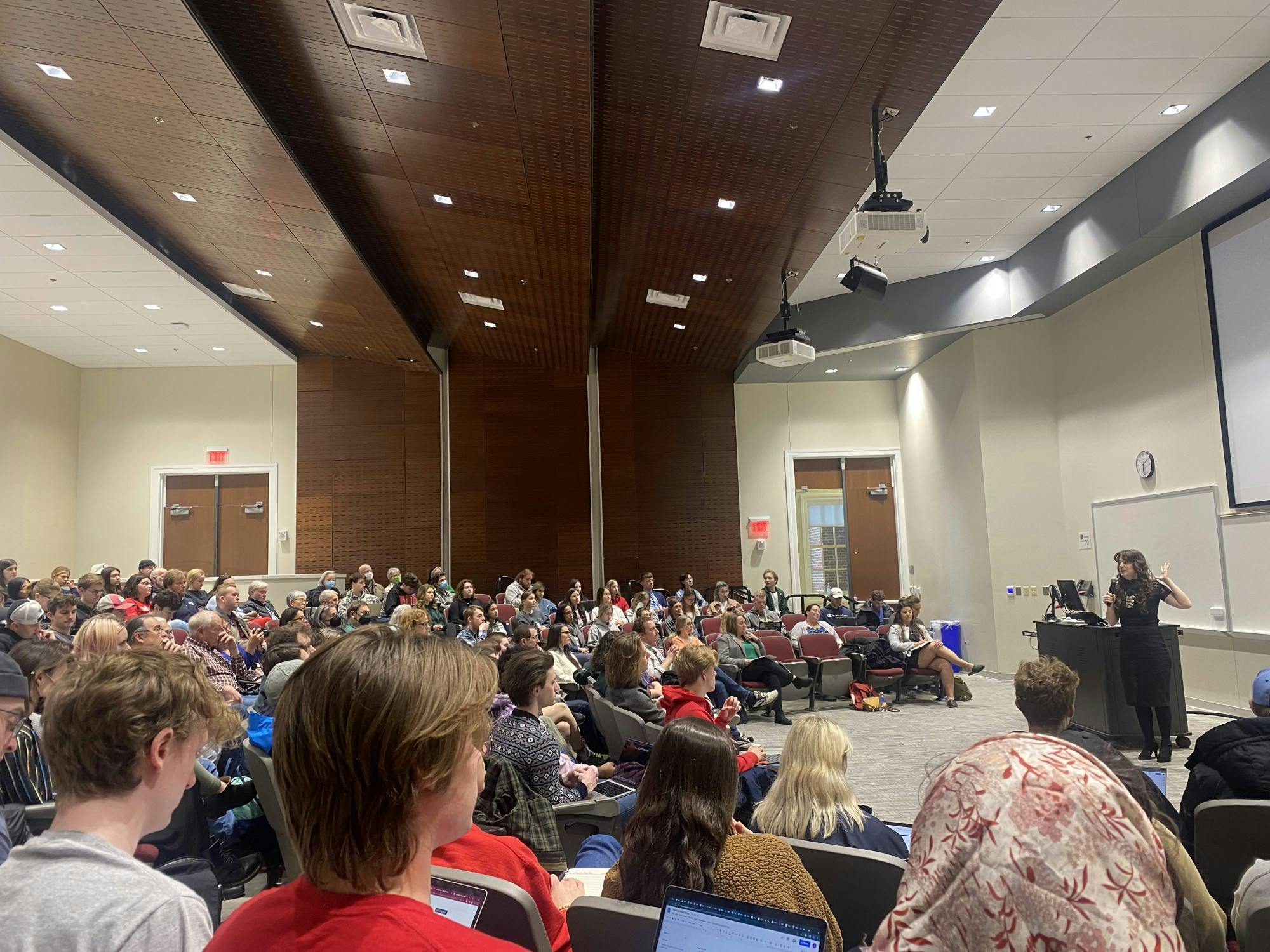 Rebecca Nagle, award-winning podcaster and activist, spoke at Miami University on March 8.