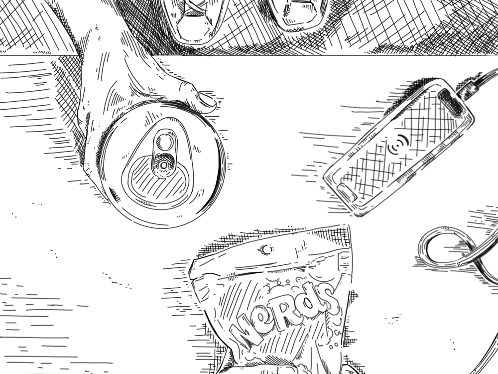 Some students will buy weird combinations of snacks at Emporium, like Nerds candy and a coffee.