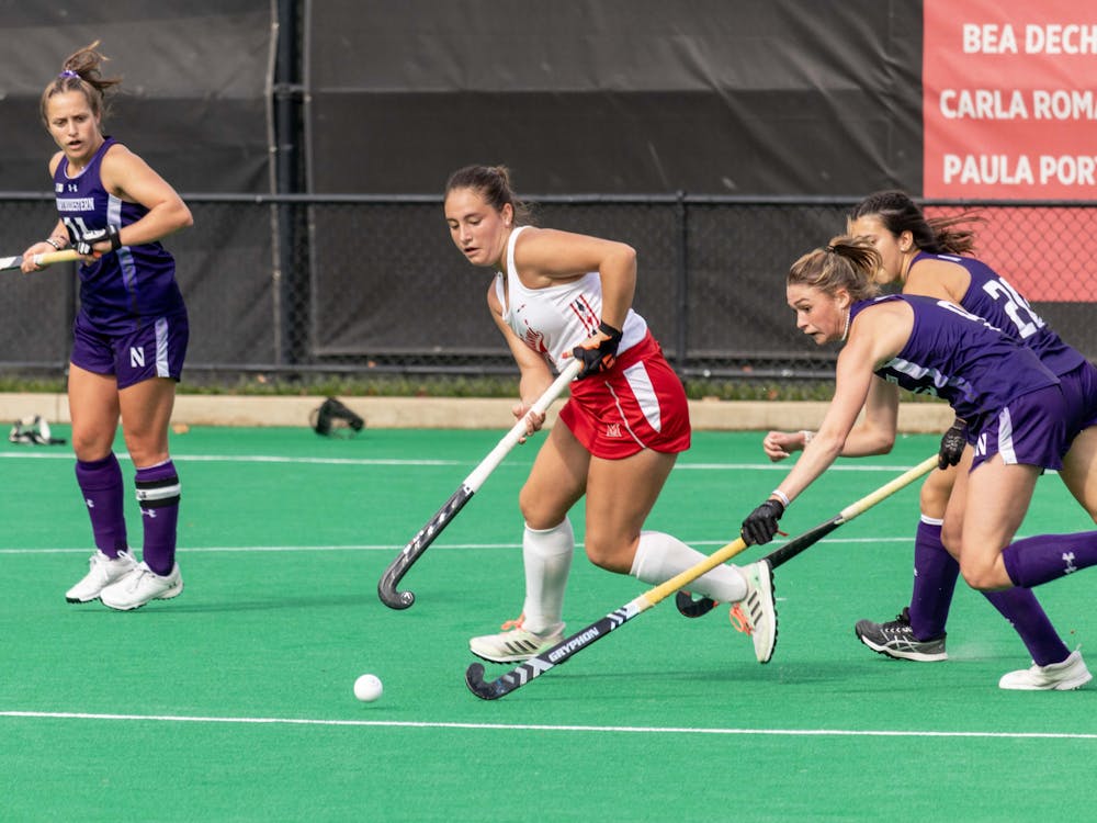 Despite playing a shortened season in 2020 due to COVID-19, senior Claudia Negrete Garcia is top five all time for Miami University field hockey in goals and points.