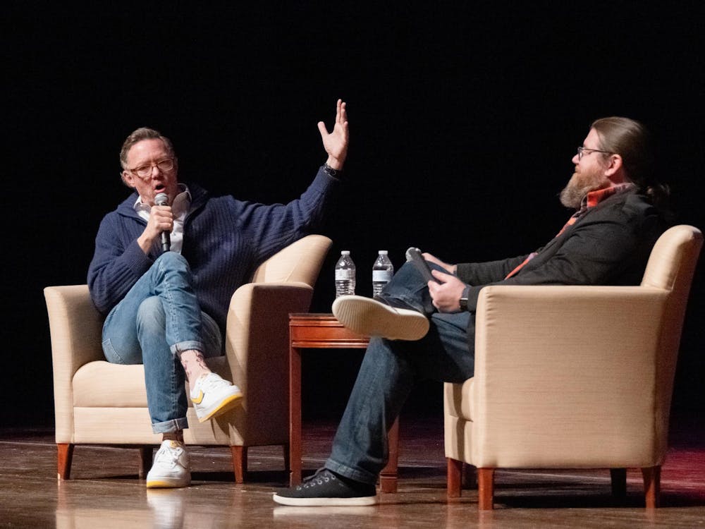 On April 7, actor Matthew Lillard gave a lecture in Hall Auditorium, moderated by Geoffrey Long.