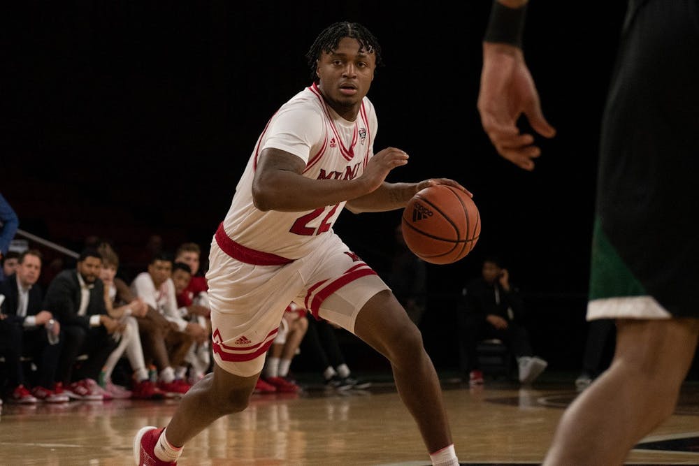 <p>Morgan Safford has been crucial to the RedHawks&#x27; success this season, averaging over 15 points per game in his first season with the team.﻿</p>