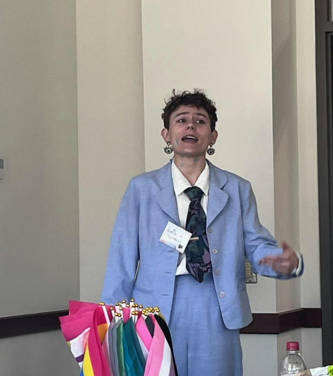 Morello works at the Center for Student Diversity and Inclusion (CSDI) and is the social media chair for Spectrum