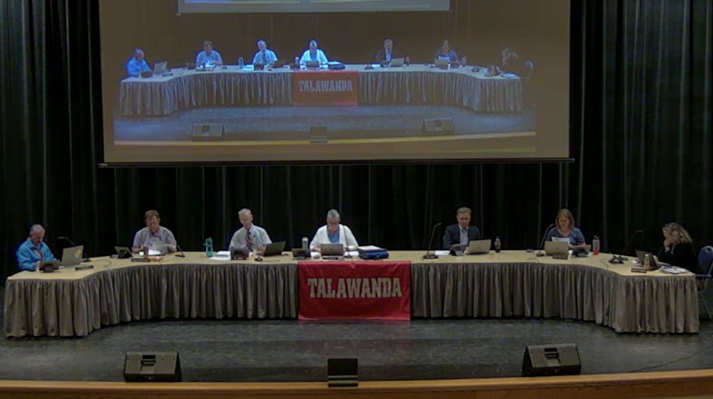 The Talawanda School District Board of Education discusses and votes on transportation services for the 2024-2025 school year at Talawanda High School. 