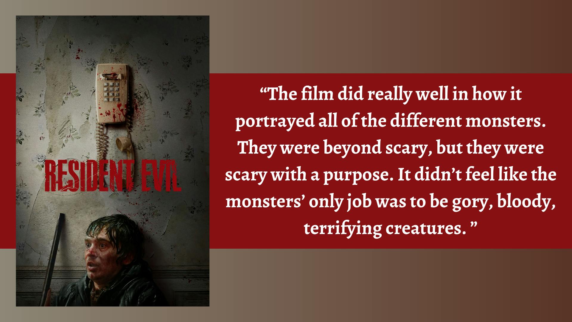 August Humphrey reviews the new "Resident Evil" movie.