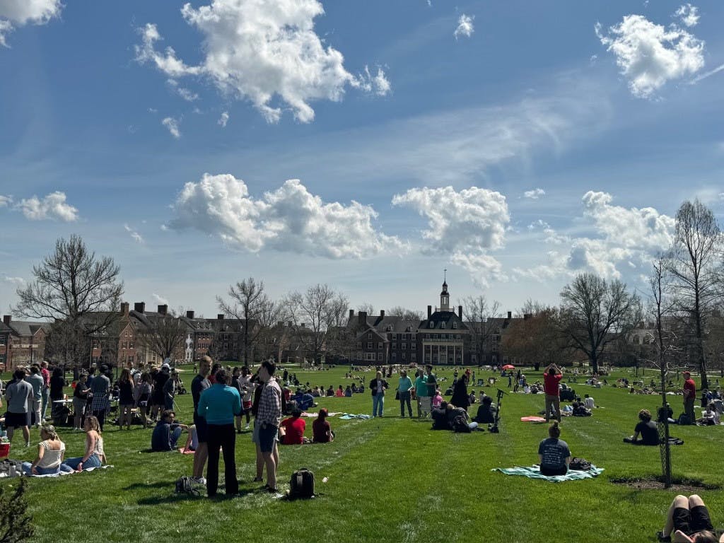 Throngs of people descended on Oxford during the solar eclipse, increasing foot and vehicle traffic.