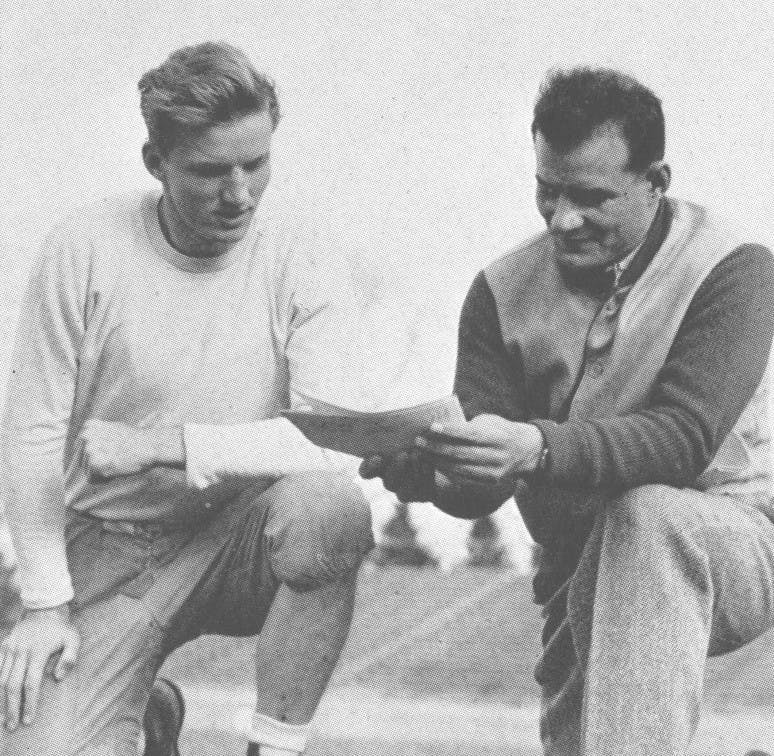 Sid Gillman with Paul Dietzel during Dietzel&#x27;s time as a player at Miami. Only one of these men has a statue south of Yager Stadium, and it&#x27;s not &quot;the father of the modern passing game.&quot;﻿