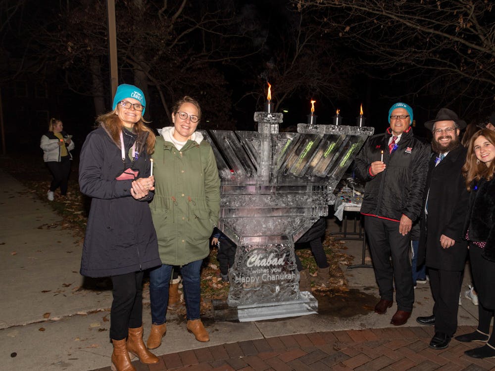 The last two times Hanukkah has started while students were on campus, Chabad has celebrated by lighting an ice menorah at The Seal.