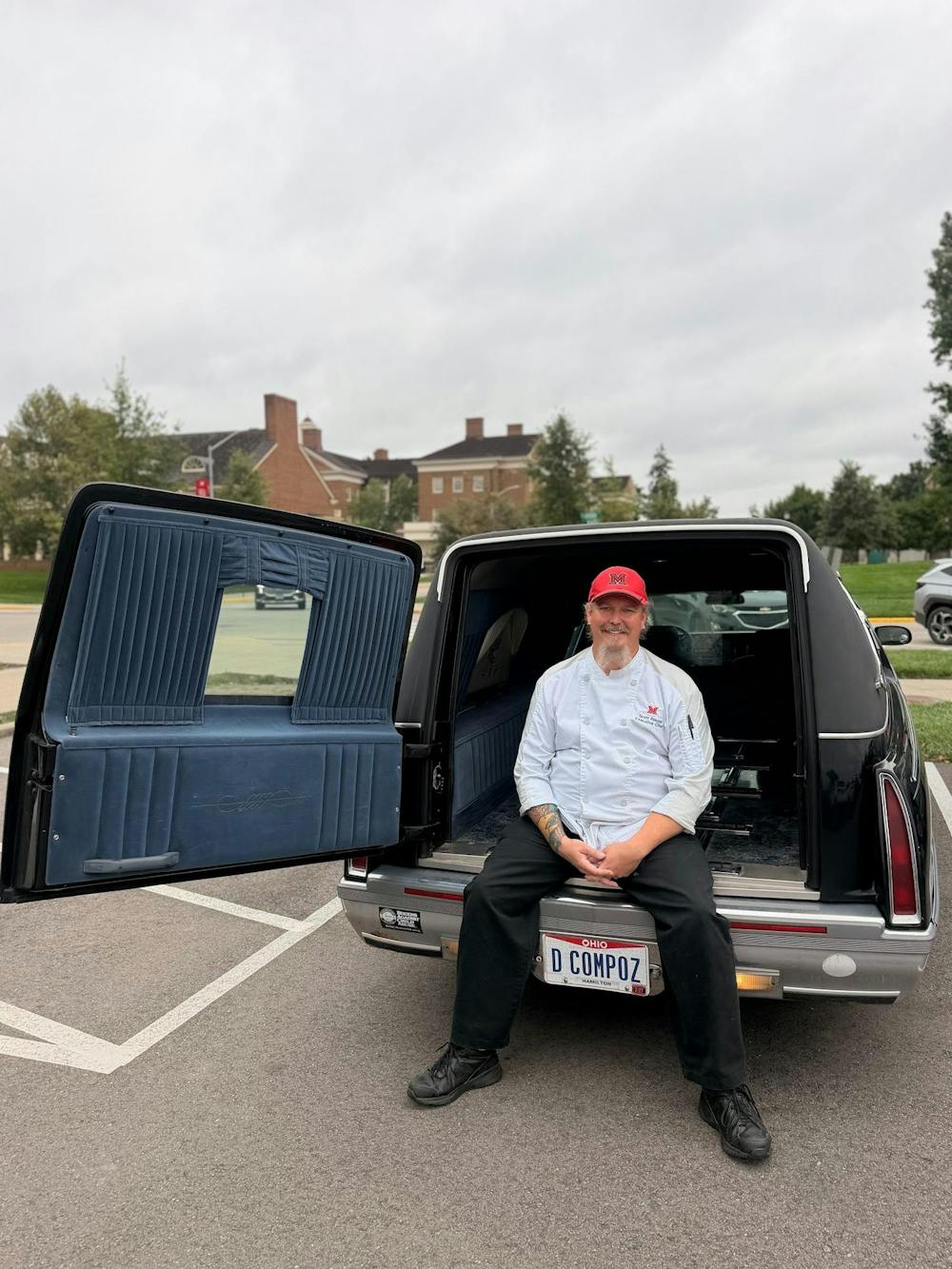 Scott Rouse drives a haunted hearse around campus.