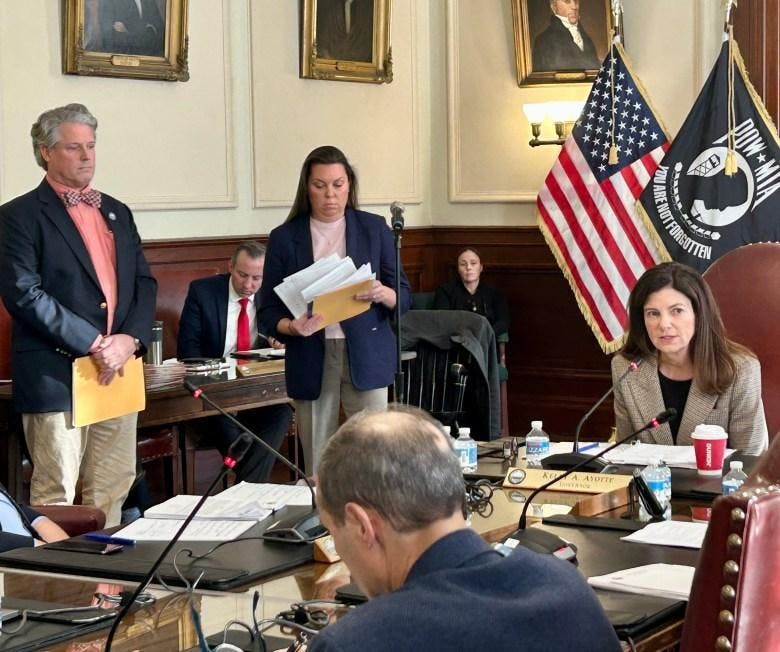 Sarah Stewart and Kelly Ayotte, ICE (Concord Monitor)