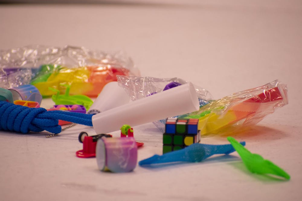 To make community members more comfortable in the conversation, fidget toys were provided upon sitting down at the shared tables. East Lansing HRC's Coffee and Conversation this week focused on 'Living with Autism and Neurodiversity'. 
