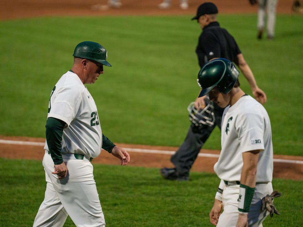 <p>A disappointing end for the game against Western Michigan on April 13, 2022. MSU lost 18-7.</p>