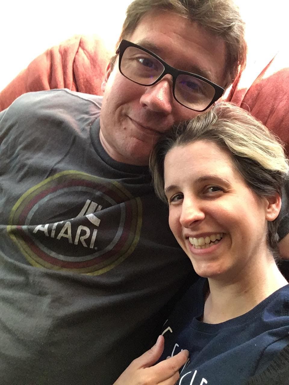 <p>East Lansing couple Erik Grill (left), 43, and Abigail Grill (right), 39, survived COVID-19. Photo courtesy of Abigail Grill.</p>