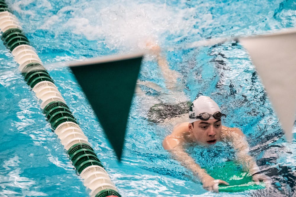 Member of the Michigan State Swim Club practice at the IM West Fitness Center on Michigan State University’s campus in East Lansing, Mich., on Tuesday, May 7, 2026.