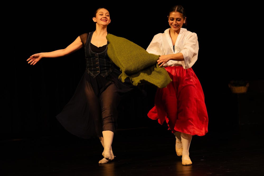 Members of the MSU Ballet Club dance at the Snyder-Phillips RCAH theater on April 12, 2025. The spring show, “A Midsummer Night’s Dream & Showcase,” included a variety of performances and Shakespeare inspired costumes. 