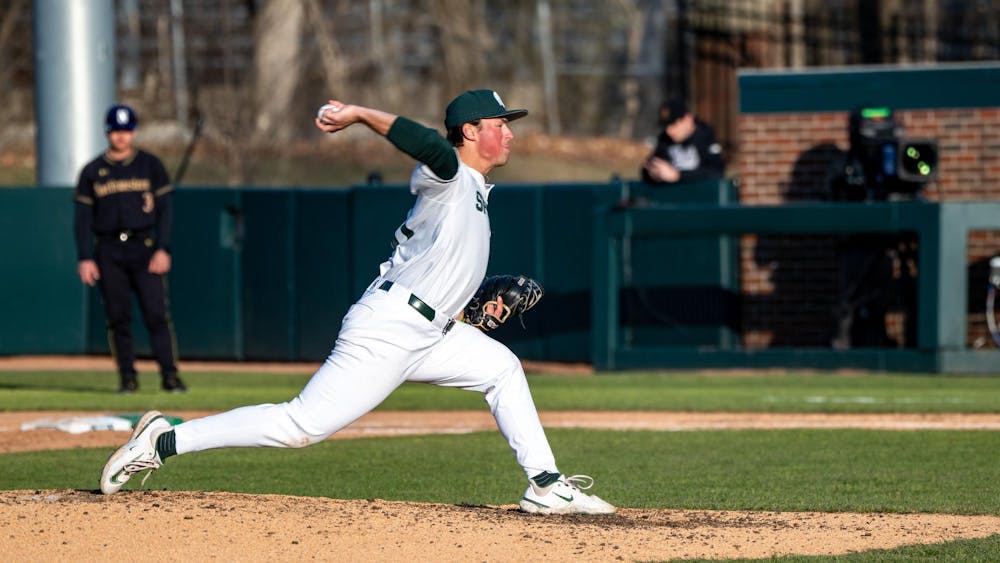 <p>MSU redshirt sophomore pitcher Tate Farquhar (11) pitches the ball to Northwestern at McLane Stadium on April 11, 2025.</p>