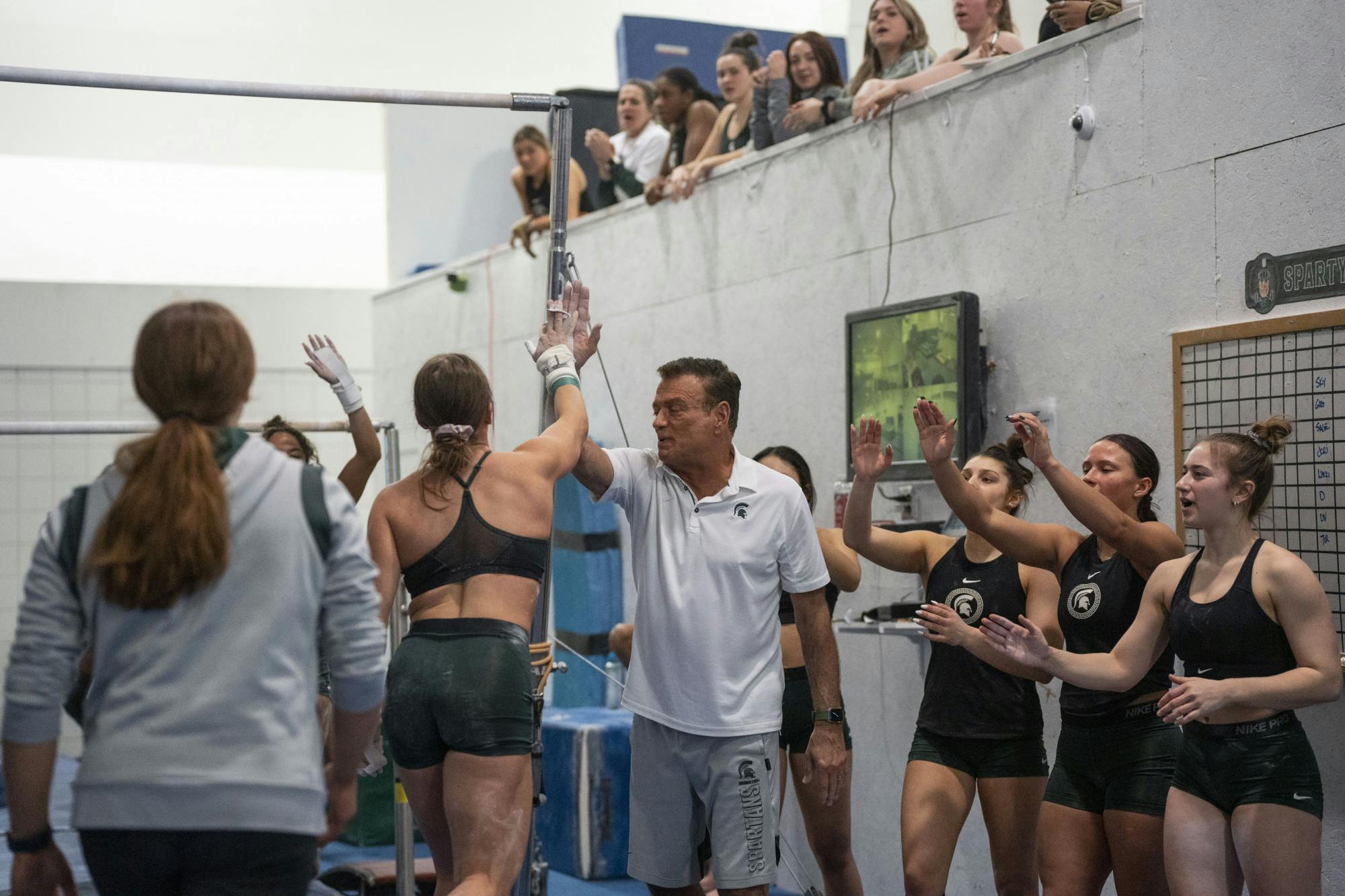 Michigan State Gymnastics at practice on Friday, March 24, 2023 - one week before the Spartans travel to Pittsburgh, Pa for the second round of the NCAA Regionals tournament. 