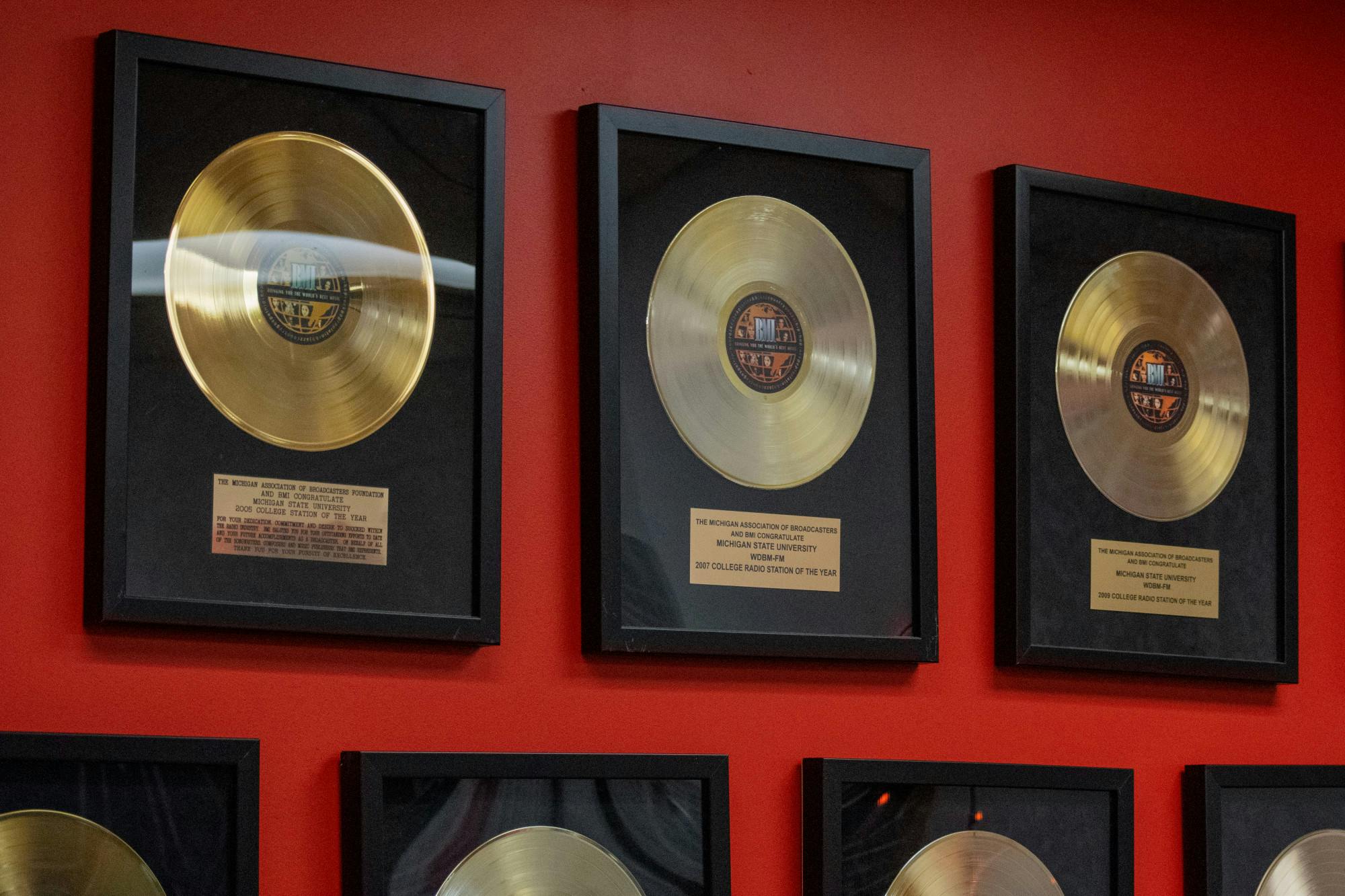 <p>The awards Impact Radio has won hanging in the hallway of the Impact 89FM radio station. Shot on Nov. 4, 2021. </p>