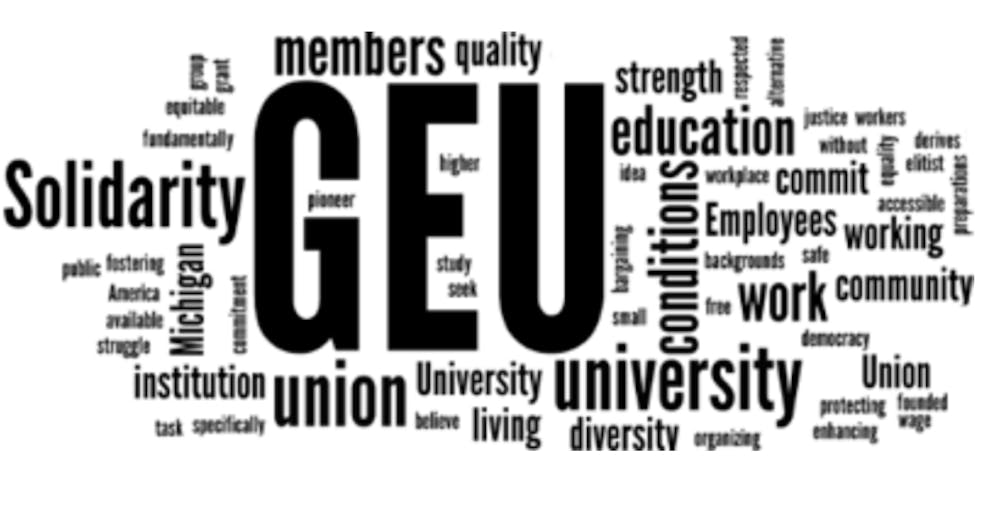 <p>The logo for the Graduate Employees Union.</p>
