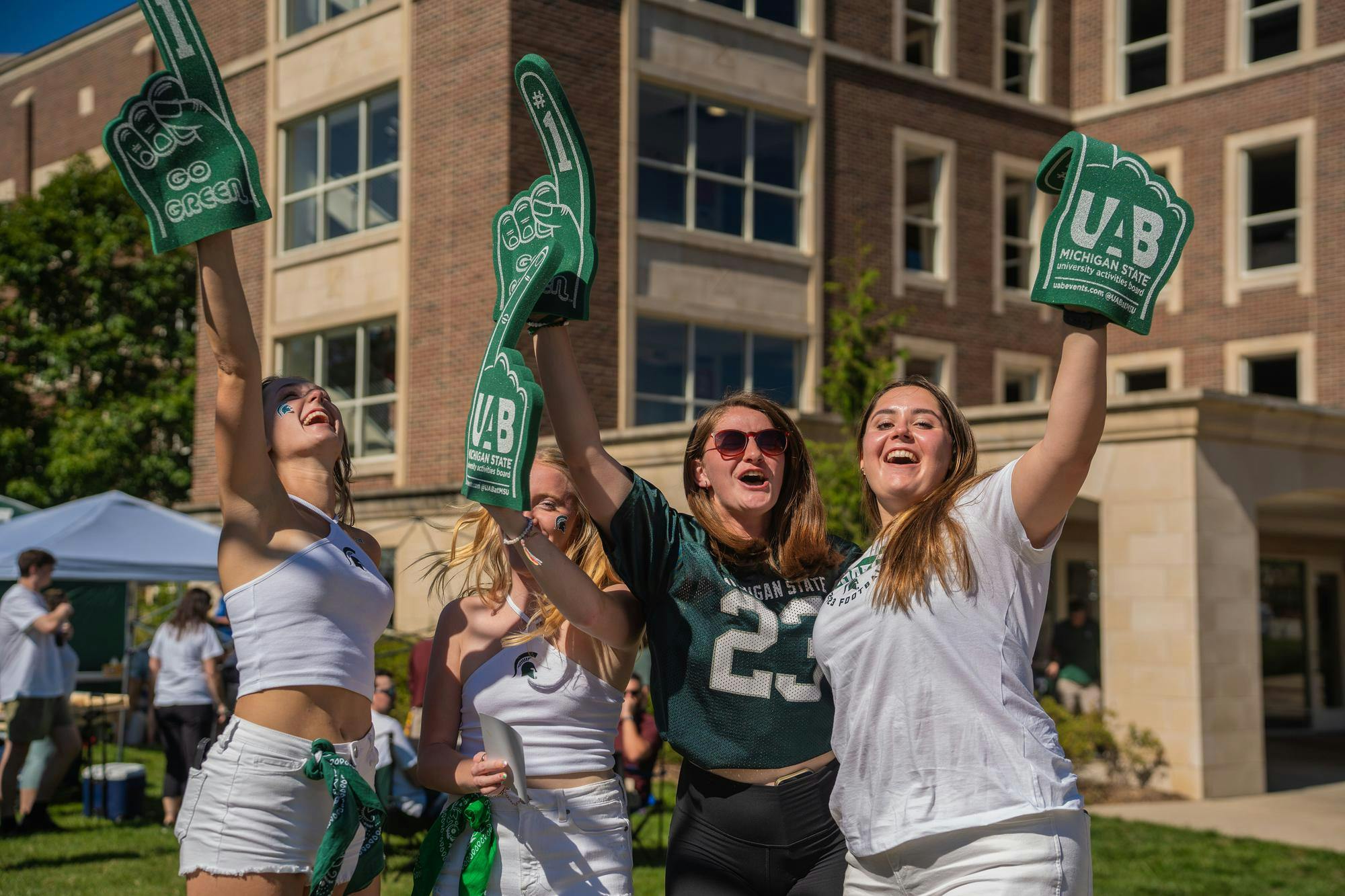 <p>Spartans gather for the first game day in East Lansing on Sept. 1, 2023.</p>
