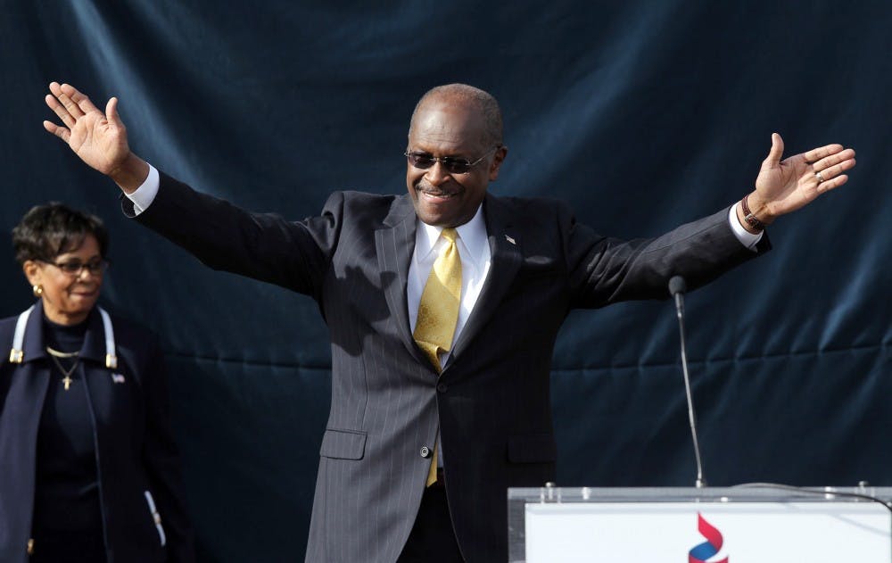 Former Republican presidential candidate Herman Cain is set to visit East Lansing on Sept. 26. His speech is expected to focus on young voters and the economy. Jason Getz/Atlanta Journal-Constitution/MCT