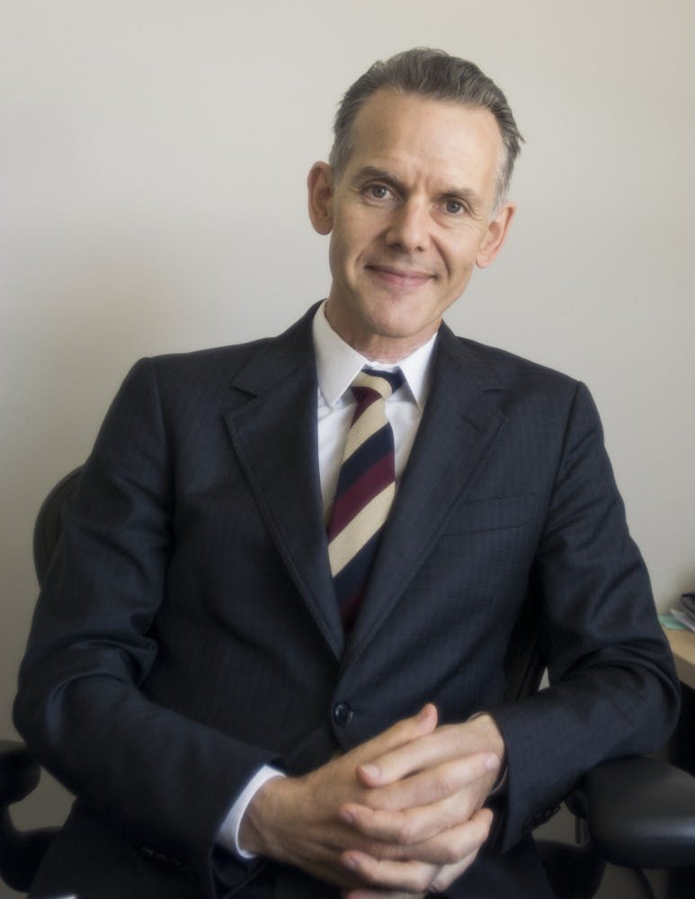 Marc-Olivier Wahler, director of the Eli and Edythe Broad Art Museum, poses for a portrait on Oct. 7, 2016 at his office in Student Services.  Wahler was appointed on March 9, 2016.  