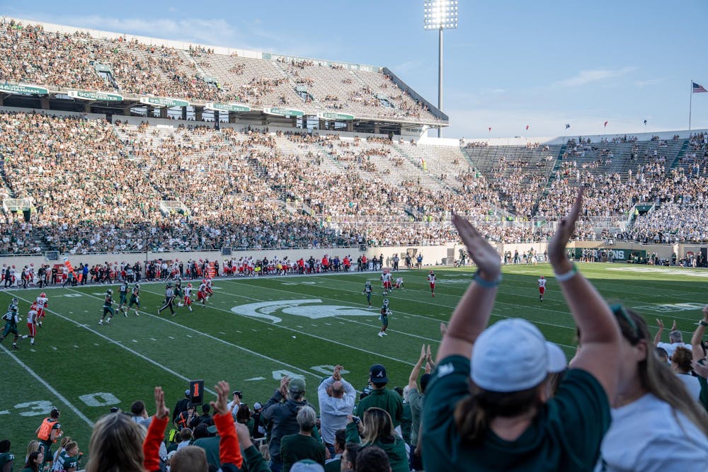 <p>MSU fans cheer on the team during the game against Maryland at Spartan Stadium on Sept. 23, 2023. The Spartans ultimately lost to the Terrapins 31-9.</p>