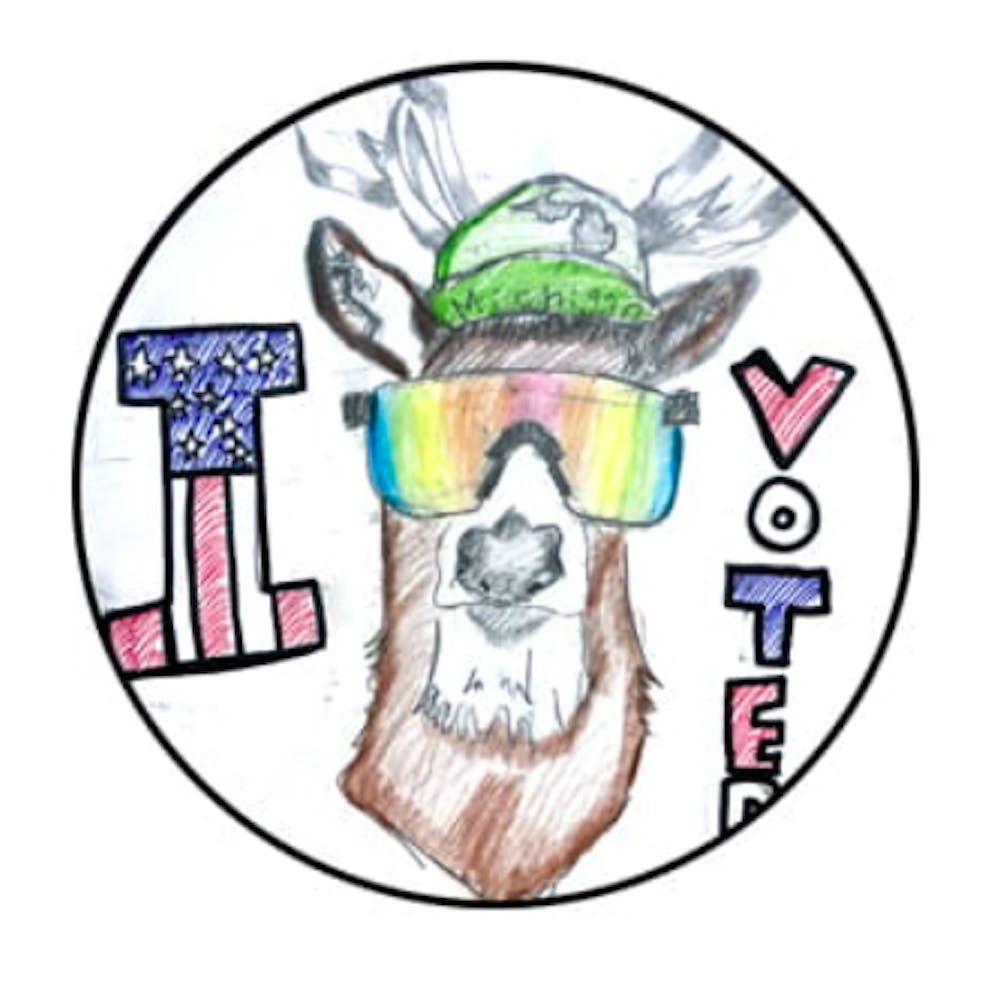 Sticker created by high school winner Michelle Lekhtman of West Bloomfield, a student at West Bloomfield High School.