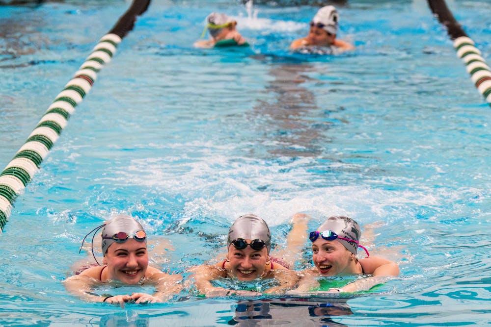 Members of the Michigan State Swim Club practice at the IM West Fitness Center on Michigan State University’s campus in East Lansing, Mich., on Tuesday, May 7, 2026.