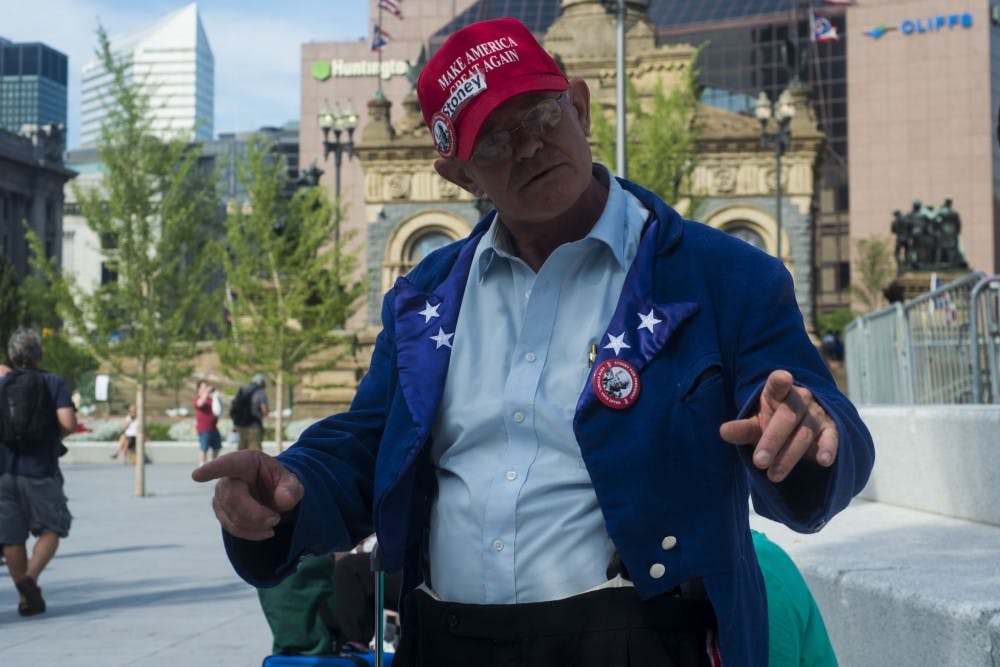 Stoney Burke poses for a photo on July 18, 2016 at Public Square in Cleveland, Ohio. 