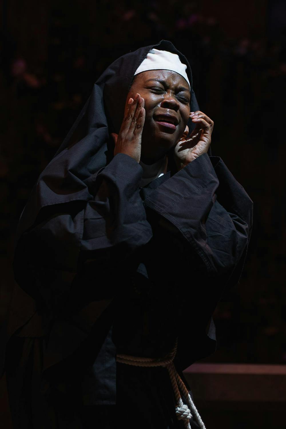 A performer presents ‘Puccini and Rossini: Operas of Consequence and Comedy’ at the Fairchild Theatre in East Lansing, Michigan, on March 25, 2026