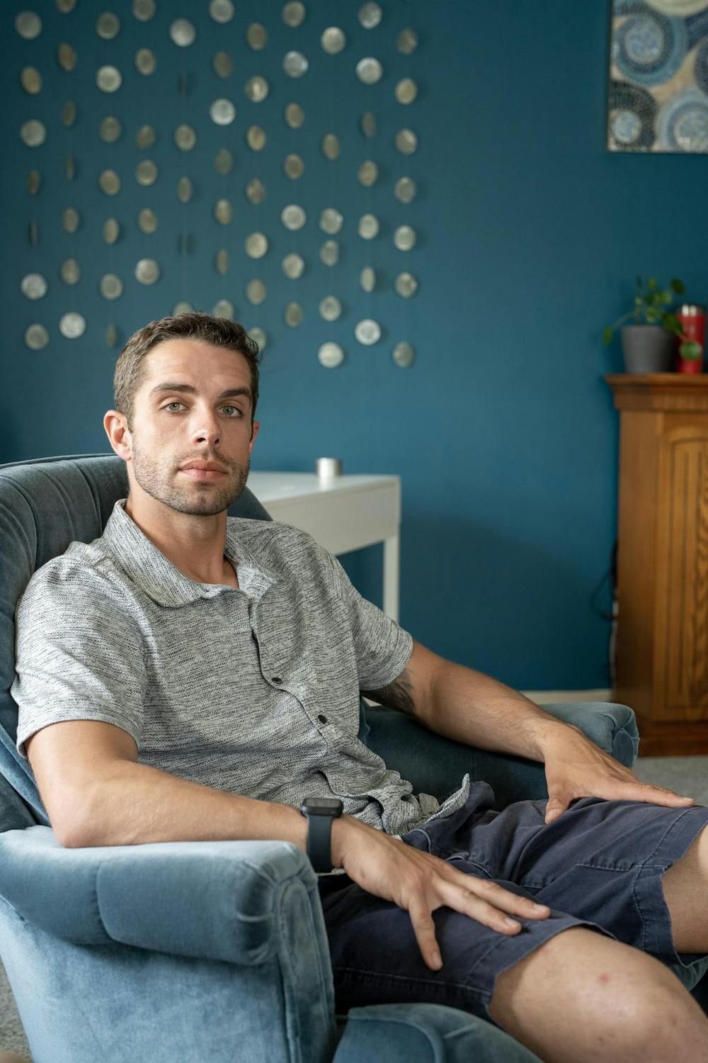 <p>David Batterson at the Livewell Holistic Health Club in Lansing on May 30, 2023.</p>