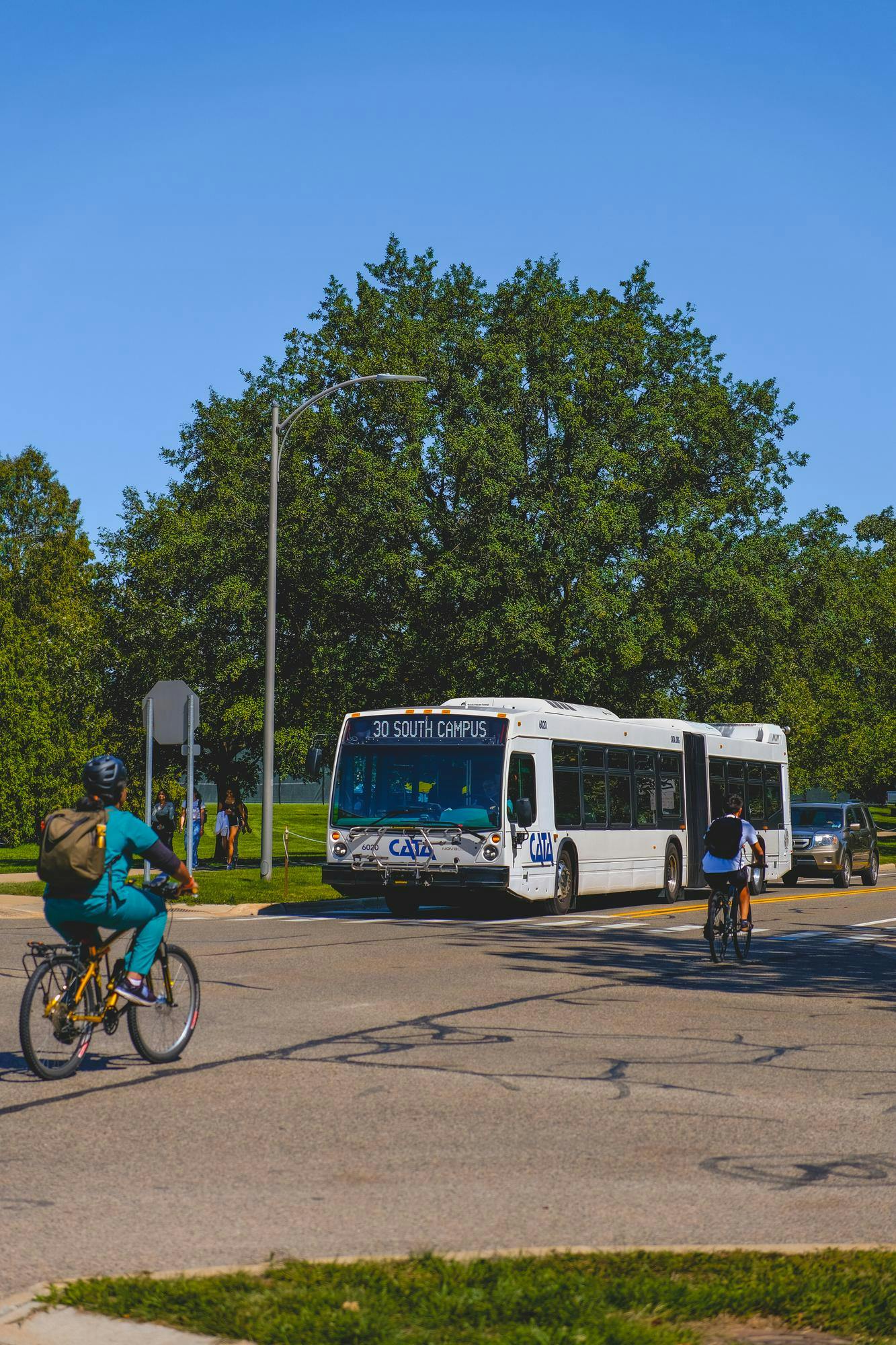 <p>CATA buses outside of Holden Hall on Sept. 1, 2023. </p>