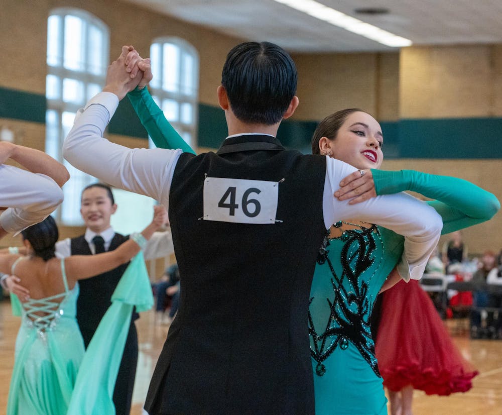 Ballroom dancers compete in the 11th annual Green and White Gala at IM Circle on Jan. 31, 2026.